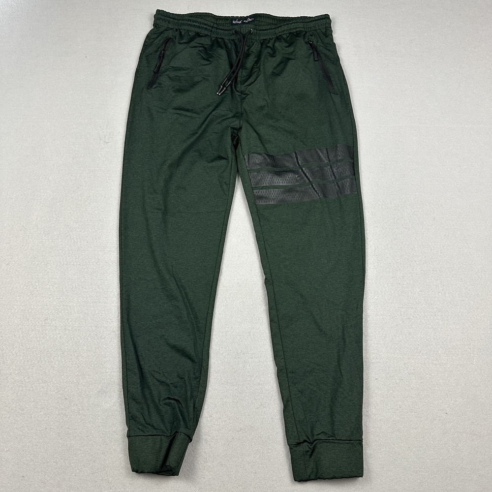Public Record Pants Mens Extra large Green Jogger Adjustable Waist Pocket XL